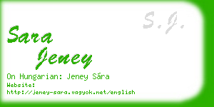 sara jeney business card