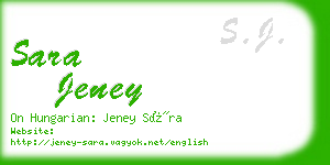 sara jeney business card